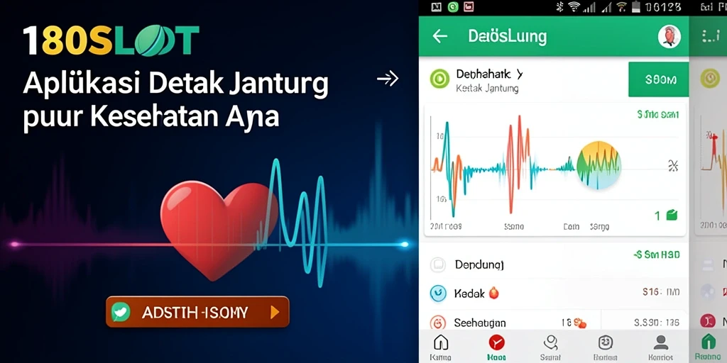 Tampilan antarmuka utama 180SLOT dengan fitur Detak Jantung.