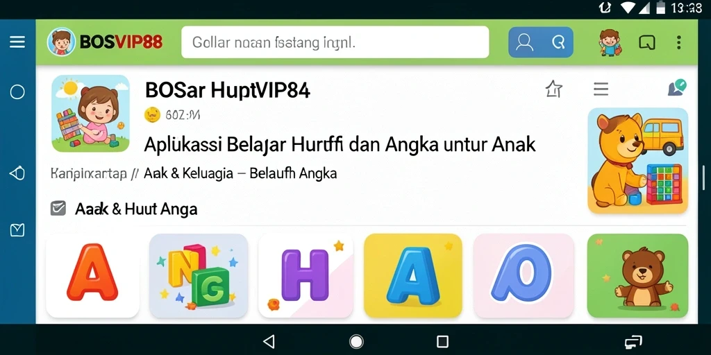 Tampilan antarmuka aplikasi BOSVIP88 yang menarik dan interaktif.
