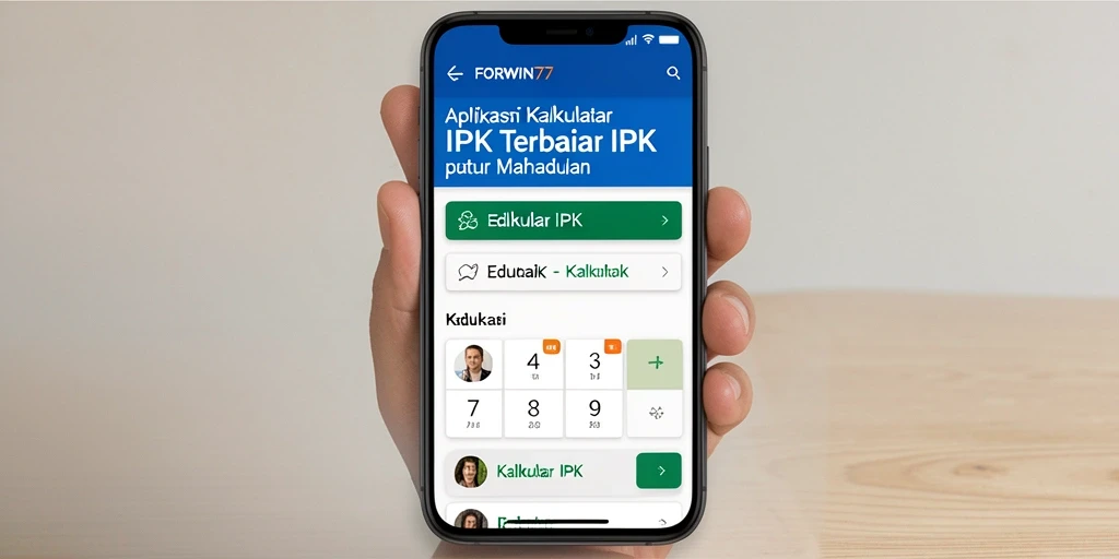 Tampilan antarmuka FORWIN77 yang sederhana dan intuitif untuk Kalkulator IPK.