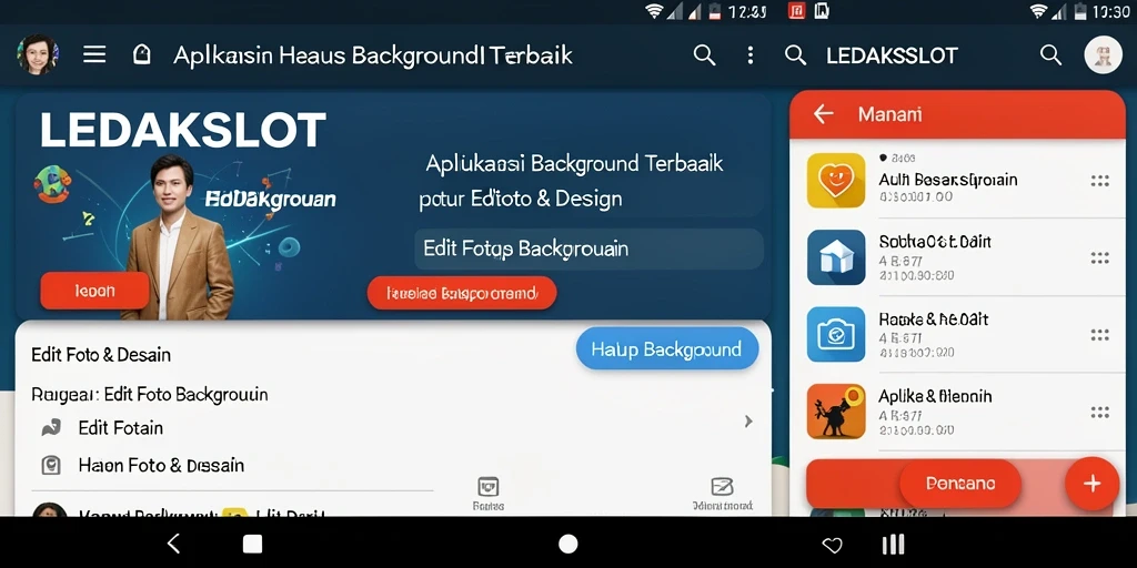 Tampilan antarmuka aplikasi LEDAKSLOT saat menghapus background.