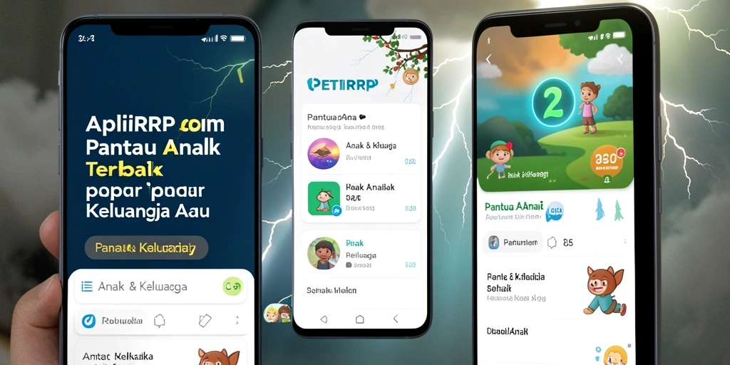 Tampilan antarmuka aplikasi PETIRRP yang ramah pengguna untuk memantau anak.
