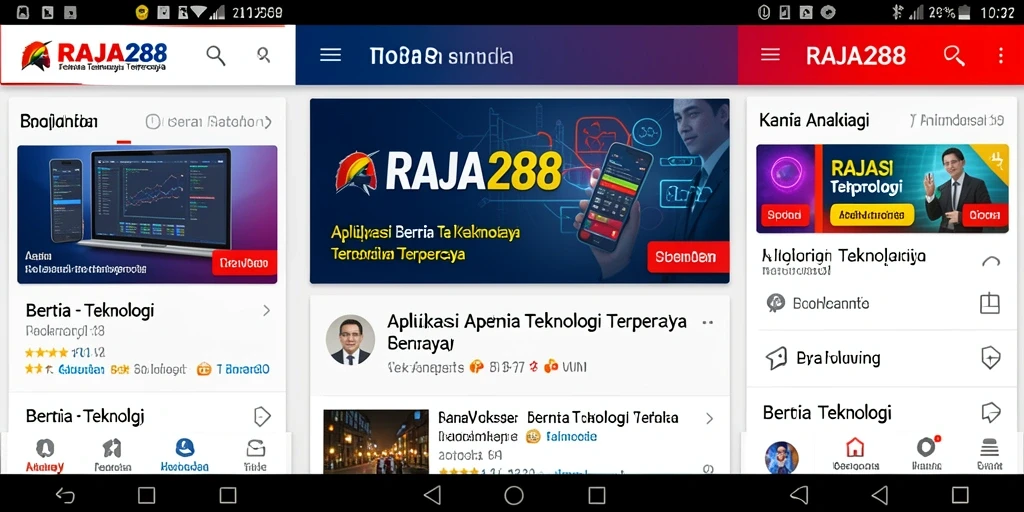 Antarmuka utama RAJA288 dengan berita teknologi terkini.