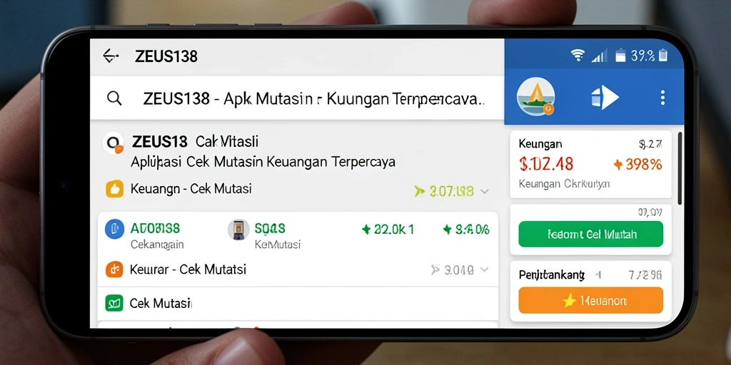 Tampilan antarmuka ZEUS138 untuk cek mutasi keuangan.